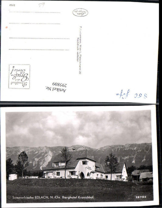 295809,Edlach an d. Rax Berghotel Kronichhof Bergkulisse