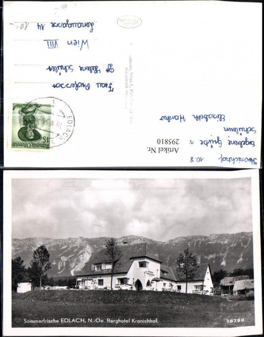 295810,Edlach an d. Rax Berghotel Kronichhof Bergkulisse