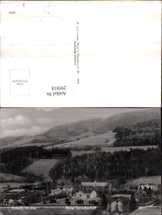 295818,Edlach an d. Rax Teilansicht m. Hotel Edlacherhof