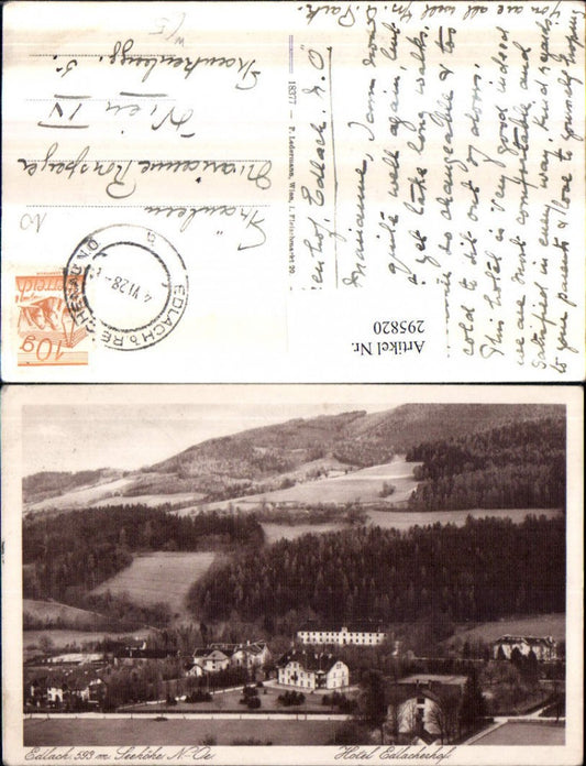 295820,Edlach an d. Rax Teilansicht m. Hotel Edlacherhof