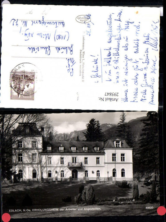 295847,Edlach an d. Rax Erholungsheim der Arbeiter u. Angestellten