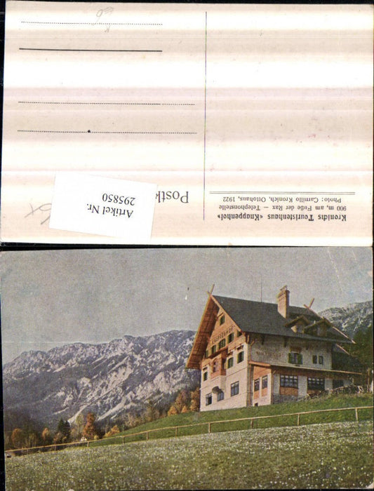295850,Touristenhaus Knappenhof b. Edlach an d. Rax Bergkulisse