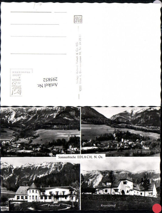 295852,Edlach Totale Kronichhof Peterhof Bergkulisse Mehrbildkarte
