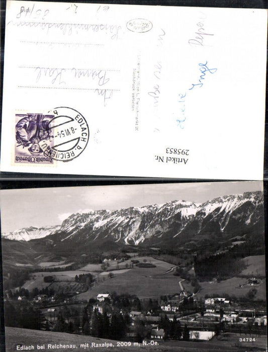 295853,Edlach b. Reichenau an d. Rax Totale m. Raxalpe Bergkulisse