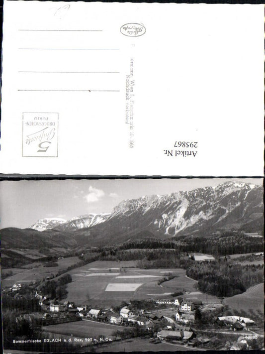 295867,Edlach an d. Rax Totale Bergkulisse