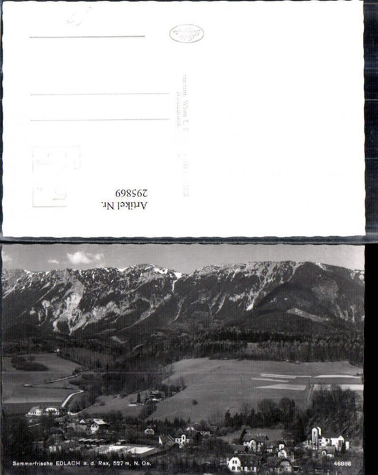 295869,Edlach an d. Rax Totale Bergkulisse