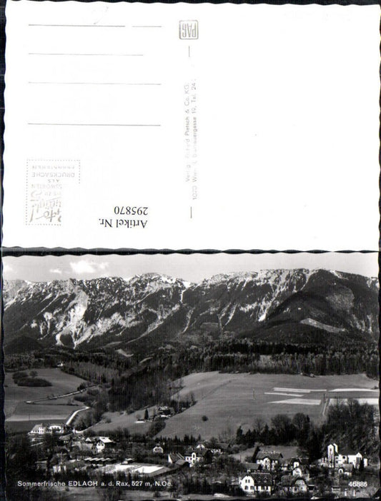 295870,Edlach an d. Rax Totale Bergkulisse
