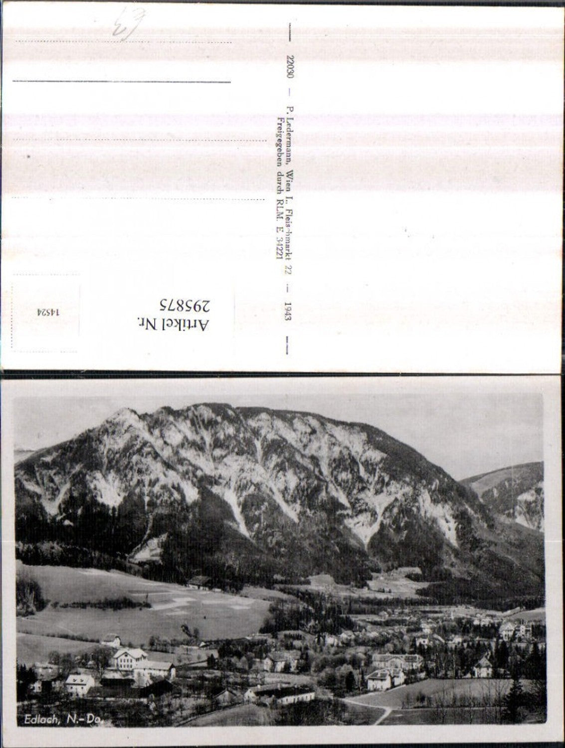 295875,Edlach an d. Rax Totale Bergkulisse