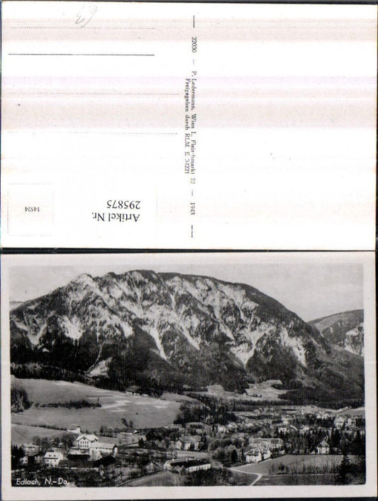 295875,Edlach an d. Rax Totale Bergkulisse