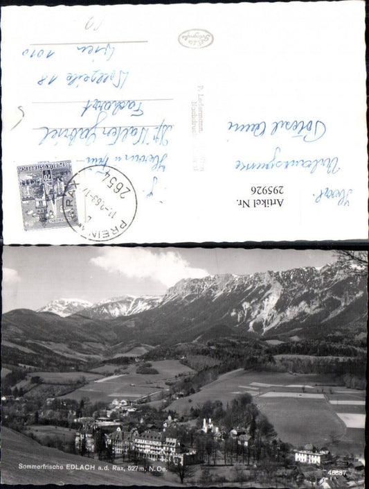 295926,Edlach an d. Rax Totale Bergkulisse