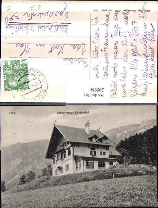 295956,Touristenhaus Knappenhof b. Edlach an d. Rax Bergkulisse