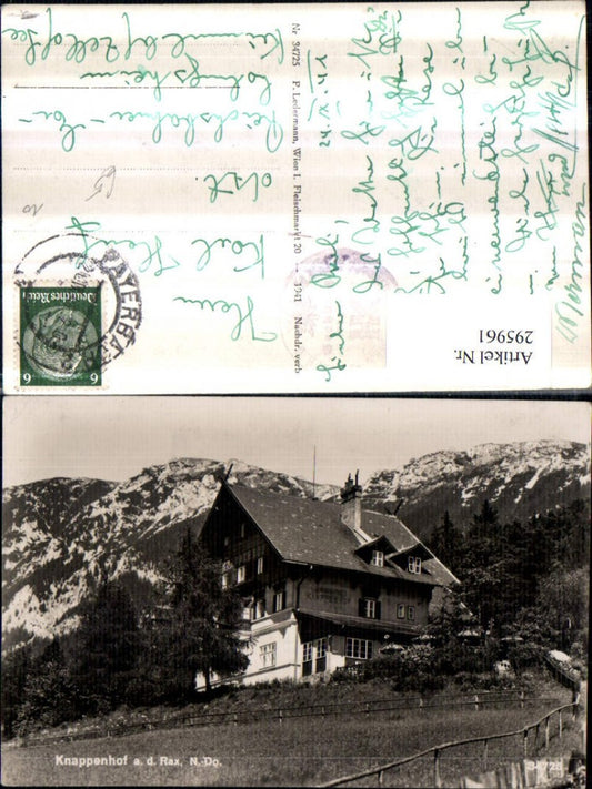 295961,Alpenhotel Knappenhof an d. Rax b. Edlach Bergkulisse