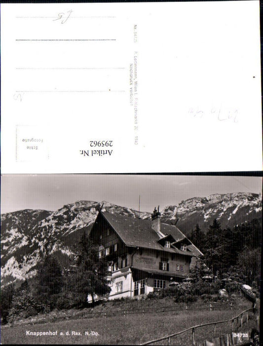 295962,Alpenhotel Knappenhof an d. Rax b. Edlach Bergkulisse