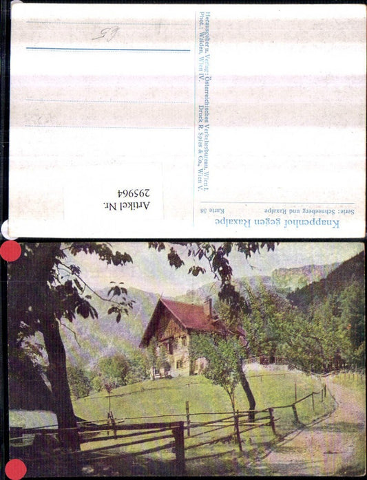 295964,Alpenhotel Knappenhof b. Edlach geg. Raxalpe Bergkulisse