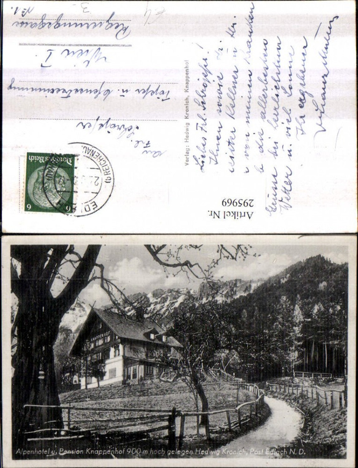 295969,Alpenhotel u. Pension Knappenhof b. Edlach an d. Rax