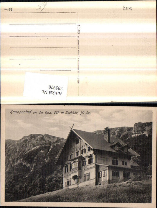 295970,Alpenhotel Knappenhof an d. Rax b. Edlach Bergkulisse