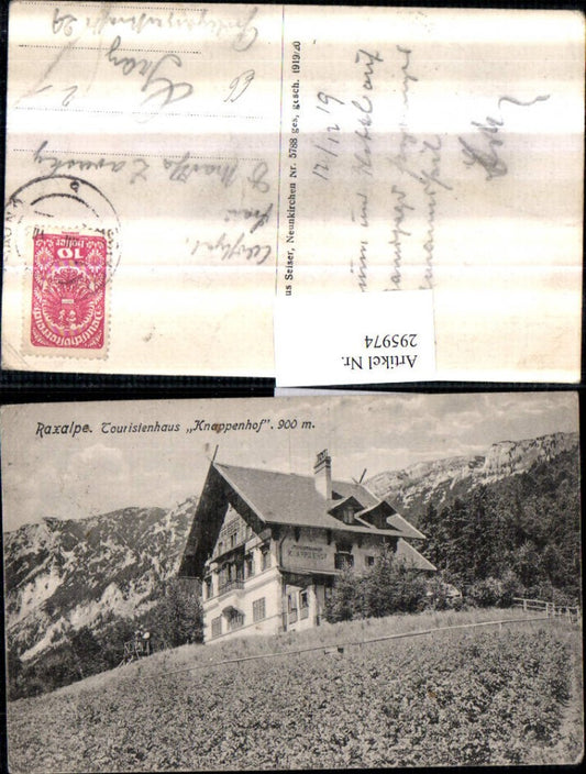 295974,Raxalpe Touristenhaus Knappenhof b. Edlach Bergkulisse
