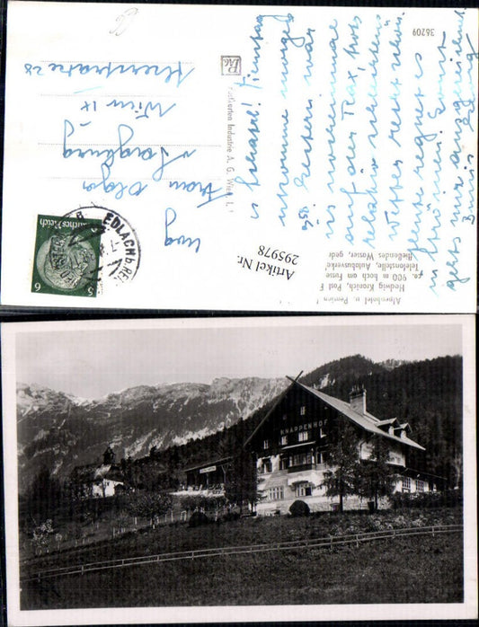 295978,Alpenhotel u. Pension Knappenhof b. Edlach an d. Rax Bergkulisse
