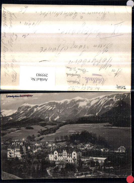 295983,Edlach an d. Rax Totale Bergkulisse