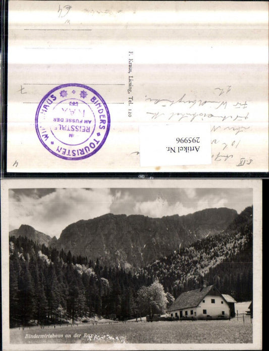 295996,Binder-Wirtshaus an d. Rax Bergkulisse b. Naßwald Schwarzau