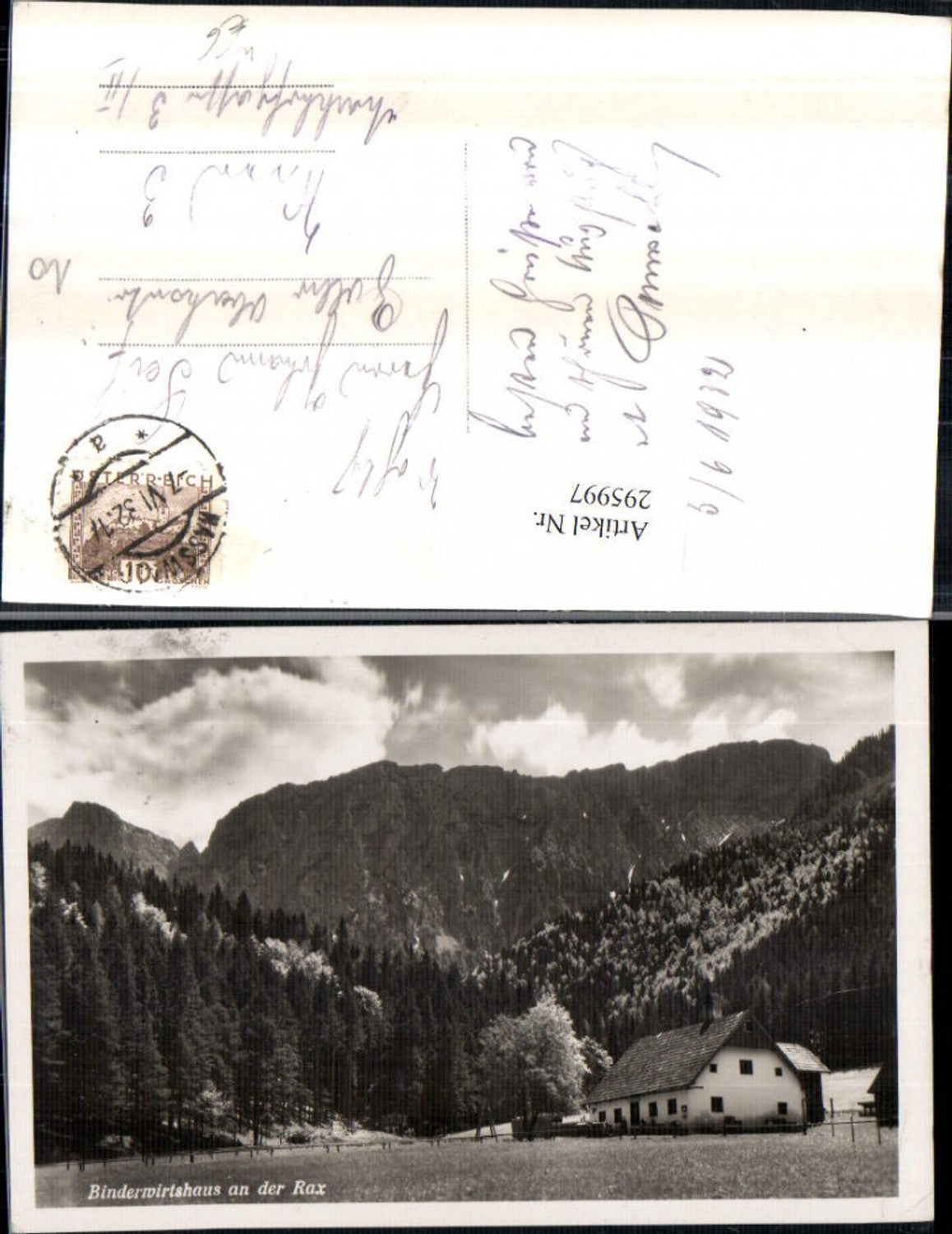 295997,Binder-Wirtshaus an d. Rax Bergkulisse b. Naßwald Schwarzau