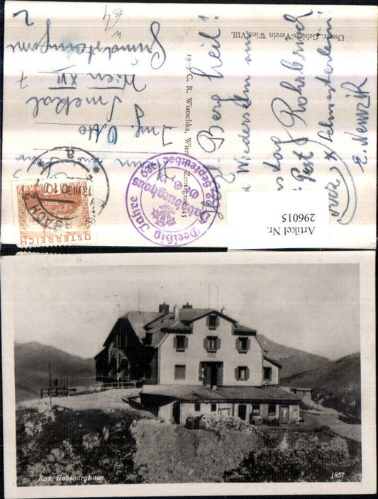 296015,Rax Habsburghaus Berghütte b. Naßwald Schwarzau