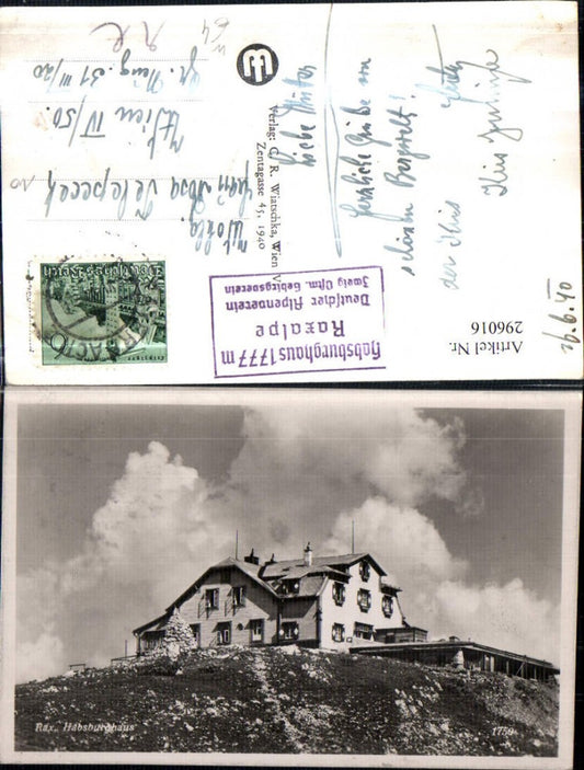 296016,Rax Habsburghaus Berghütte b. Naßwald Schwarzau