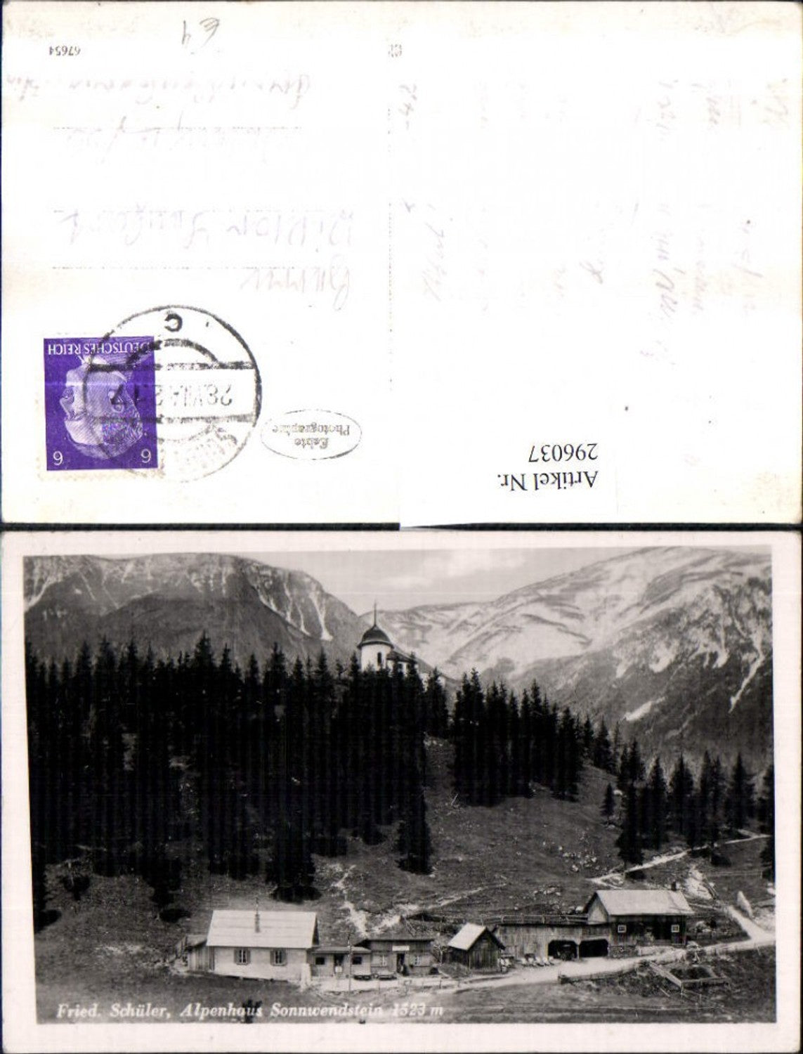 296037,Sonnwendstein Friedrich Schüler Alpenhaus b. Semmering Bergkulisse