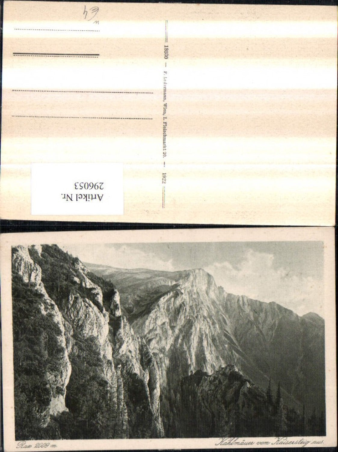 296053,Rax Kahlmäuer vom Kaisersteig aus Bergkulisse b. Naßwald Schwarzau