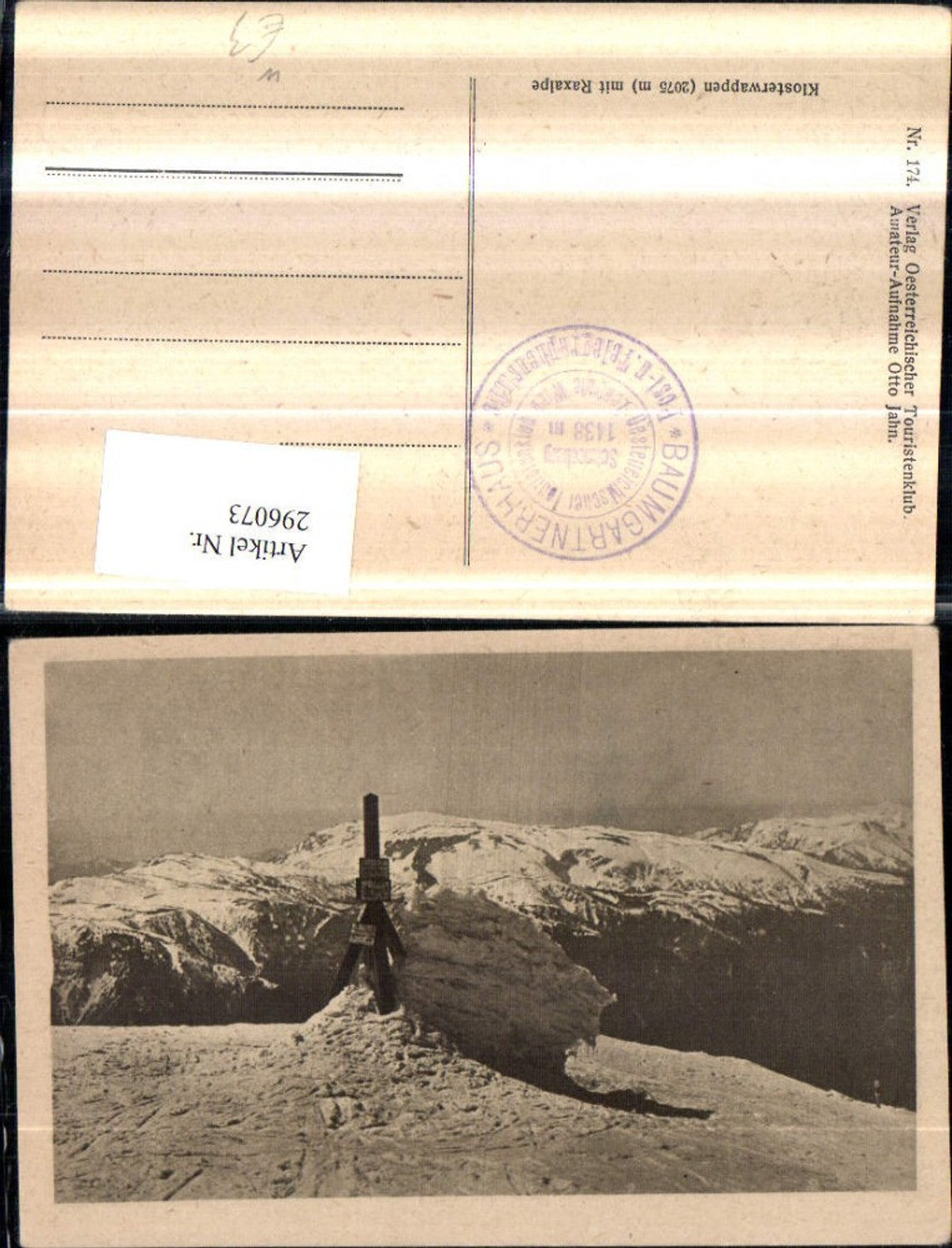 296073,Klosterwappen m. Raxalpe Bergkulisse b. Reichenau Schwarzau