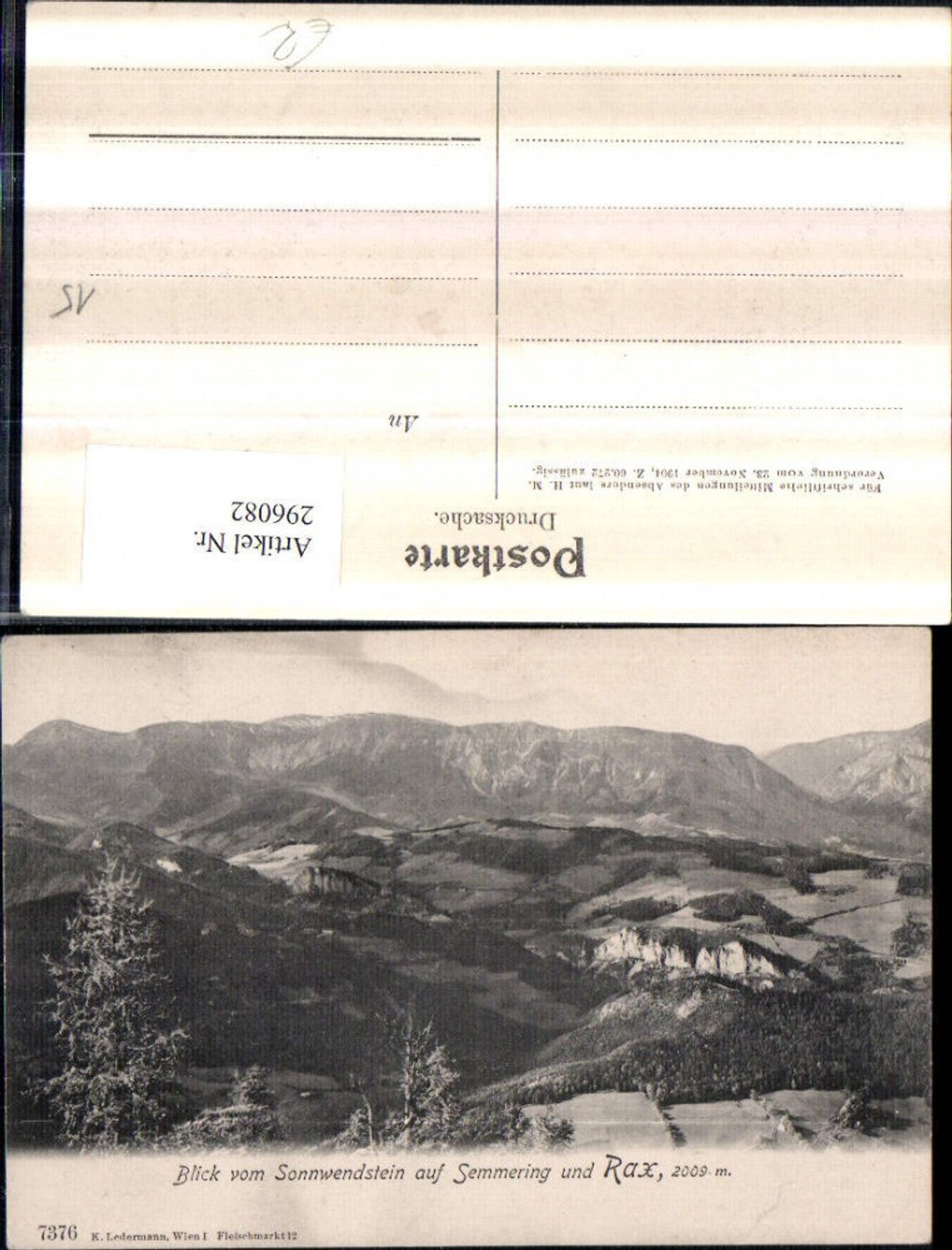 296082,Blick vom Sonnwendstein auf Semmering u. Rax Bergkulisse