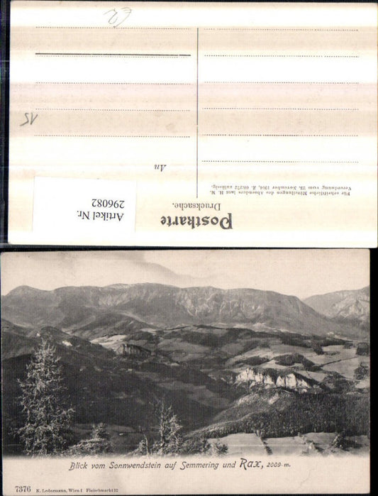 296082,Blick vom Sonnwendstein auf Semmering u. Rax Bergkulisse
