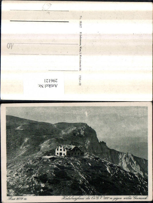 296121,Rax Habsburghaus Berghütte geg. Gamseck Bergkulisse b. Naßwald Schwarzau