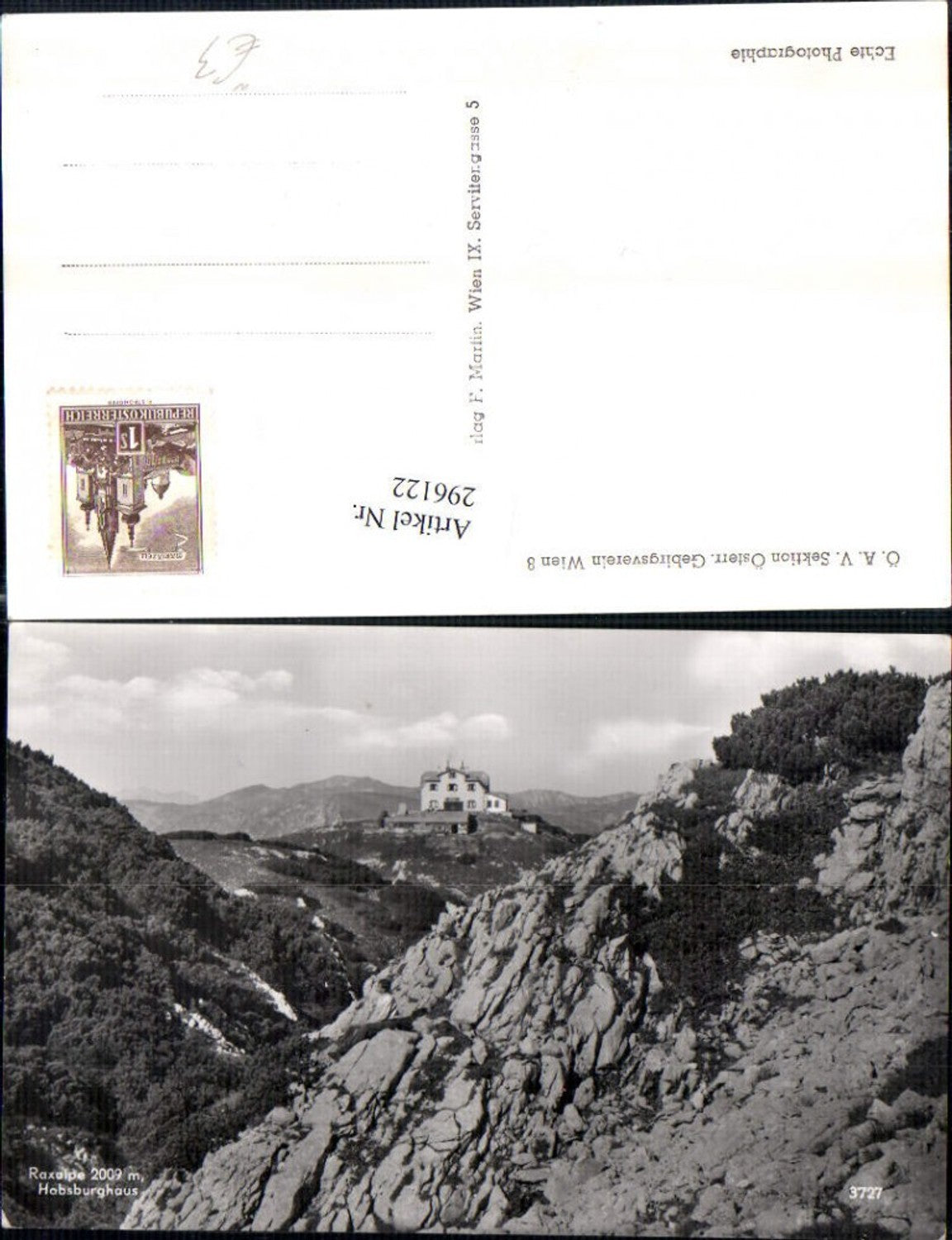 296122,Raxalpe Habsburghaus Berghütte Bergkulisse b. Naßwald Schwarzau