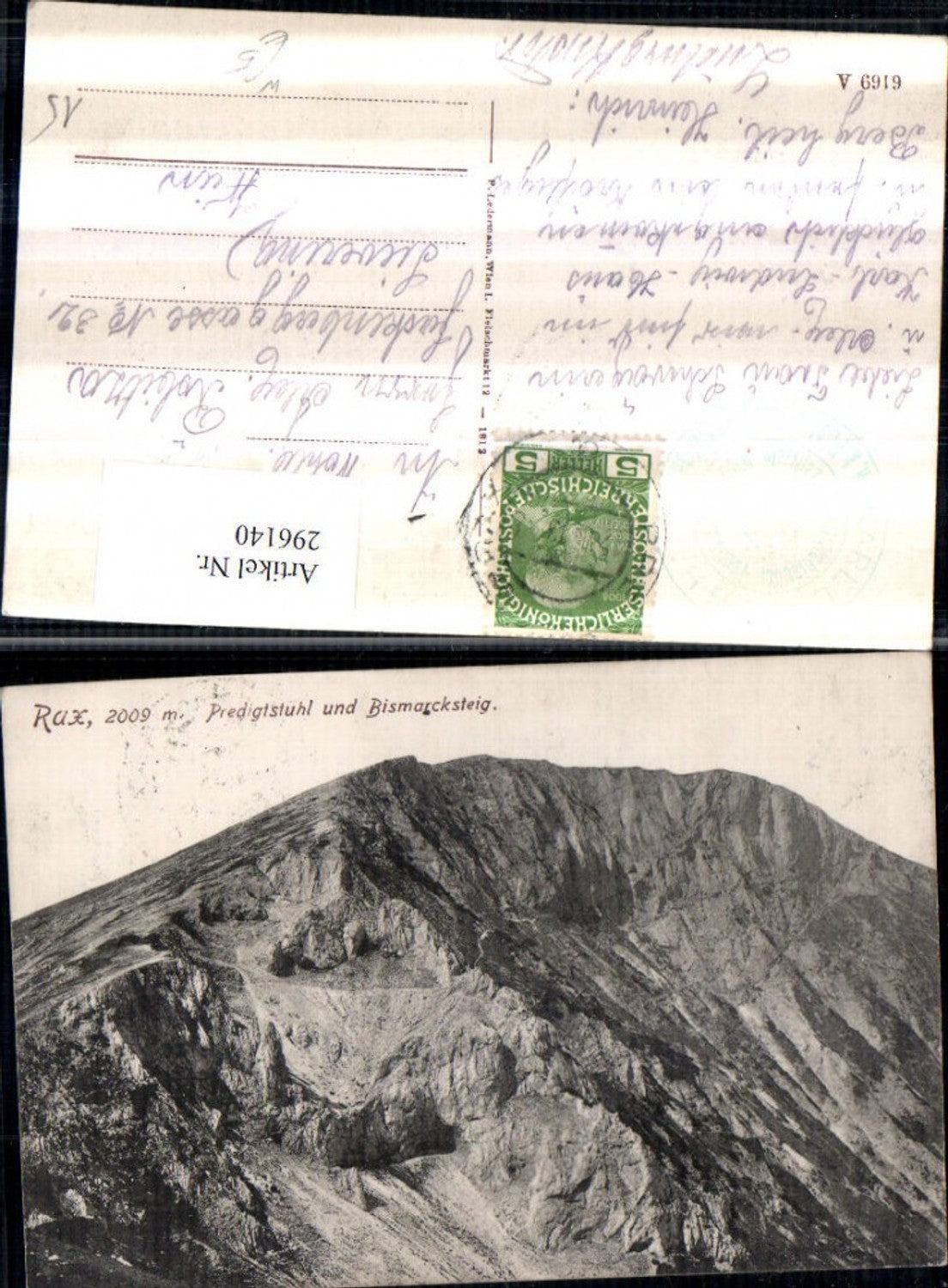 296140,Rax Predigtstuhl u. Bismarcksteig Bergkulisse b. Reichenau