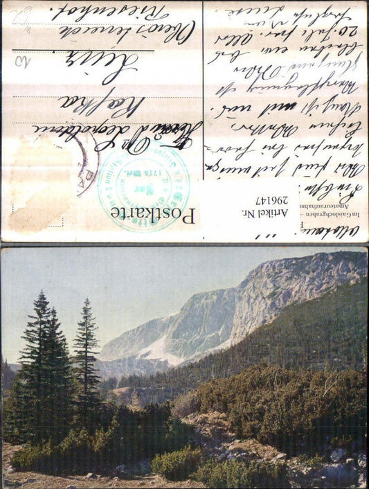 296147,Raxplateau Gaislochgraben geg. Lechnermauern Bergkulisse b. Reichenau