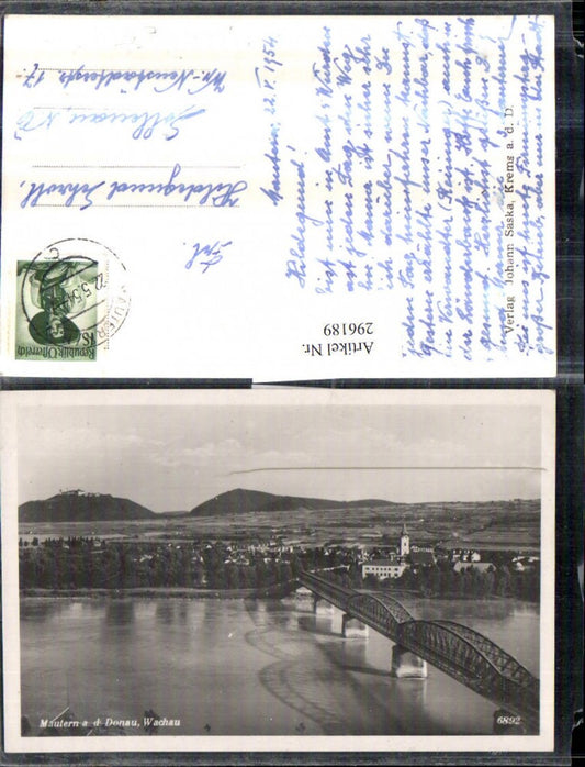 296189,Wachau Mautern an d. Donau Totale Brücke