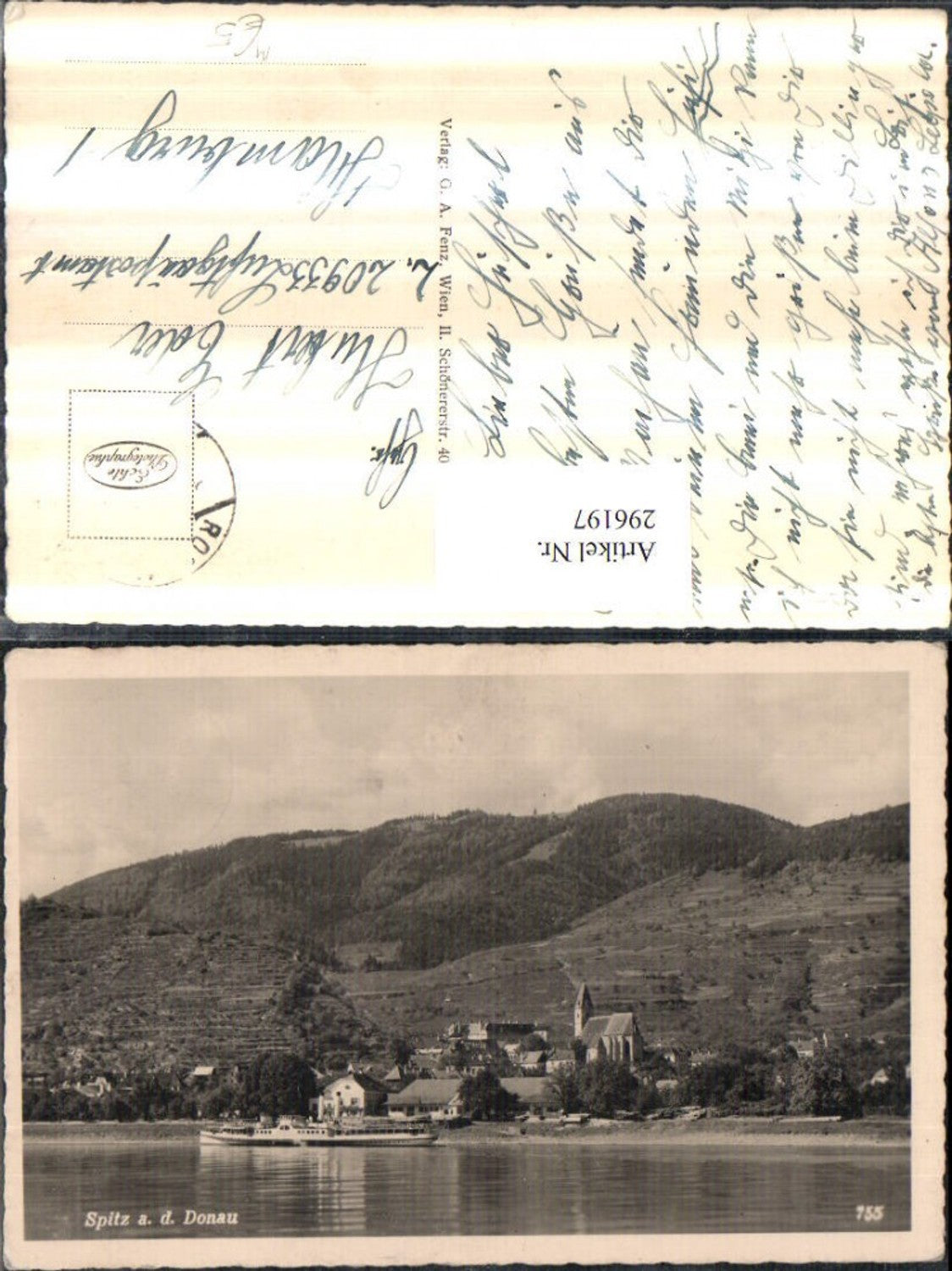 296197,Spitz an d. Donau Teilansicht Dampfer