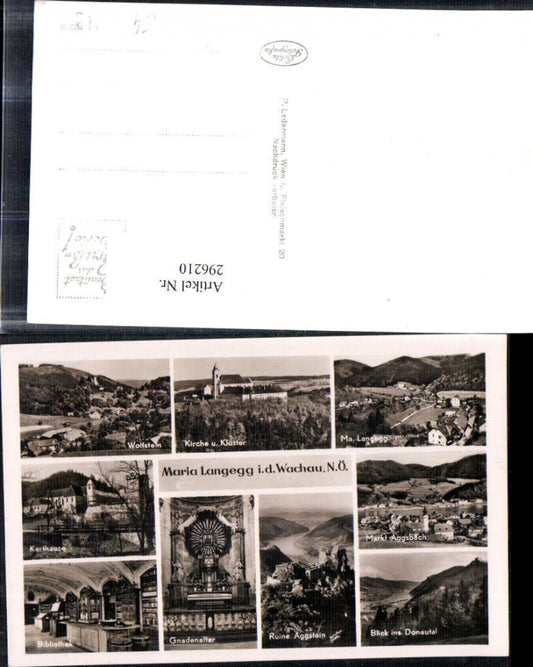 296210,Maria Langegg in d. Wachau Totale Kirche Bibliothek Aggstein Aggsbach Mehrbildkarte