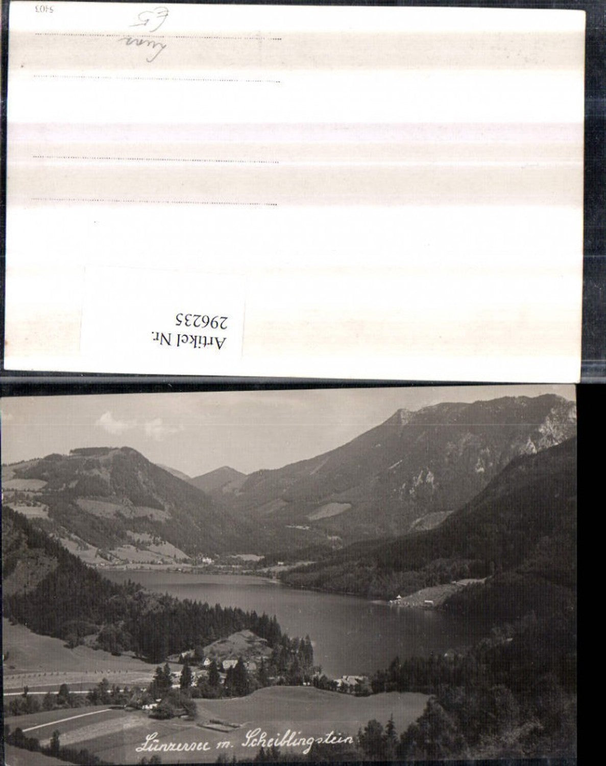 296235,Lunzersee See b. Lunz m. Scheiblingstein Bergkulisse