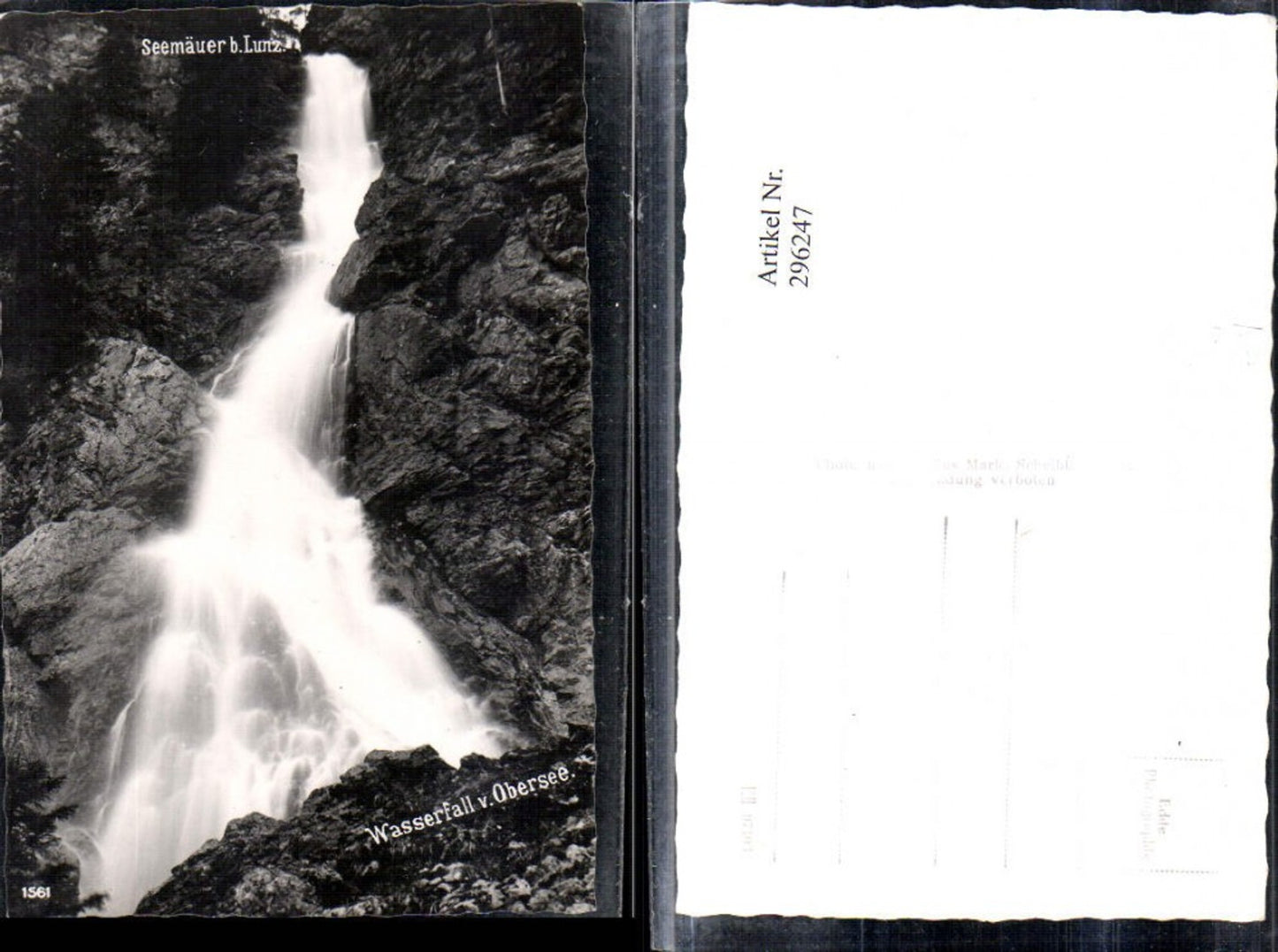 296247,Seemäuer b. Lunz Wasserfall v. Obersee