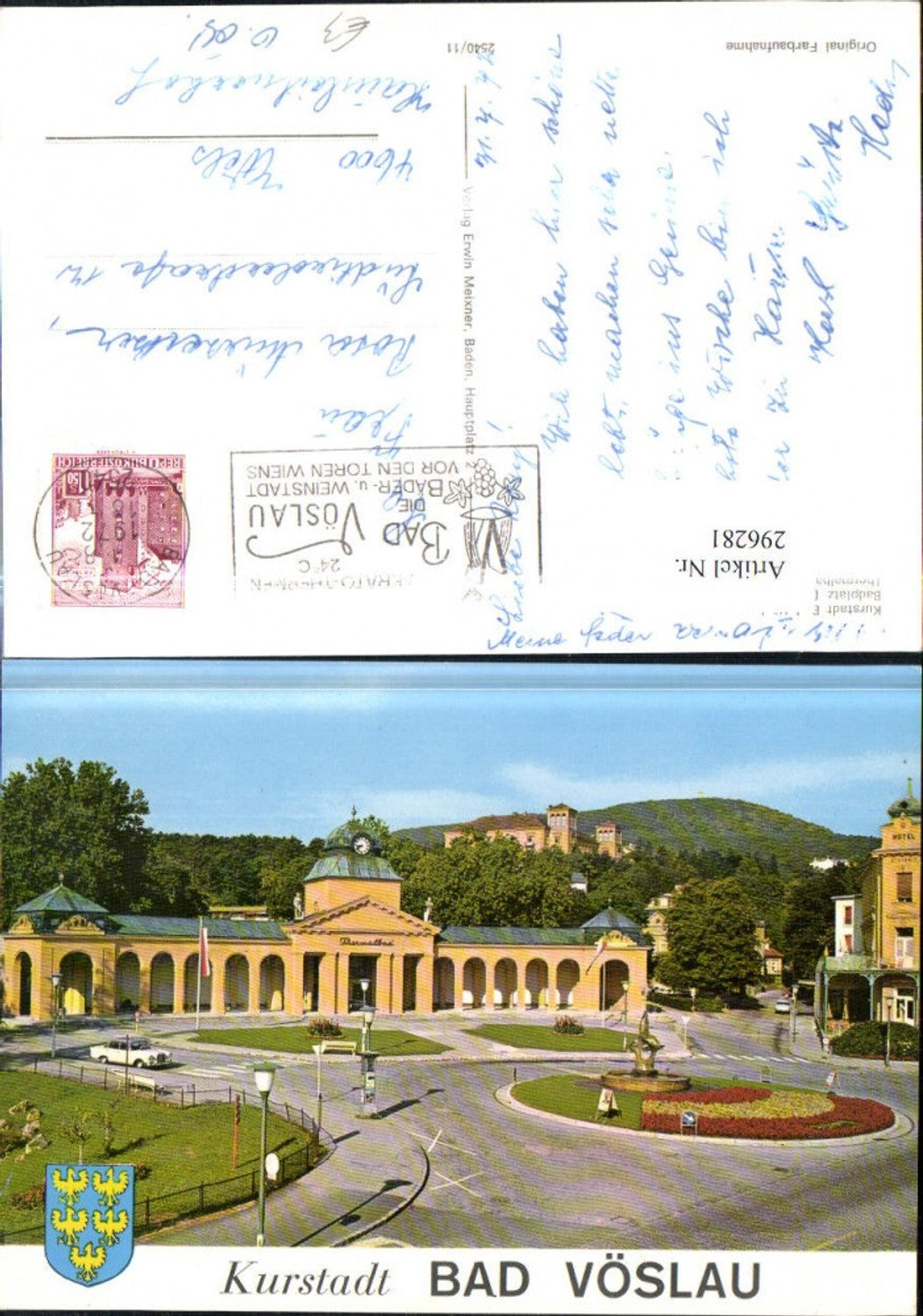 296281,Bad Vöslau Badplatz Frimmelplatz m. Thermalbad u. Freiheitsbrunnen