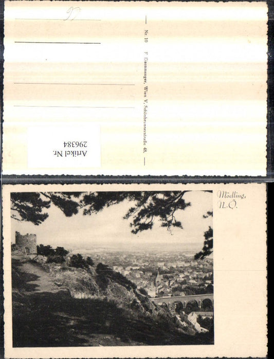 296384,Mödling Totale m. Viadukt u. Schwarzer Turm