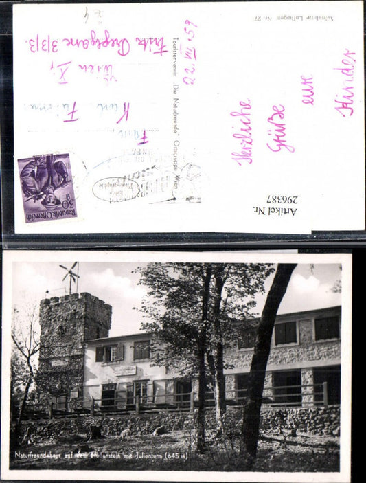 296387,Naturfreundehaus auf dem Höllenstein m. Julienturm b. Baden