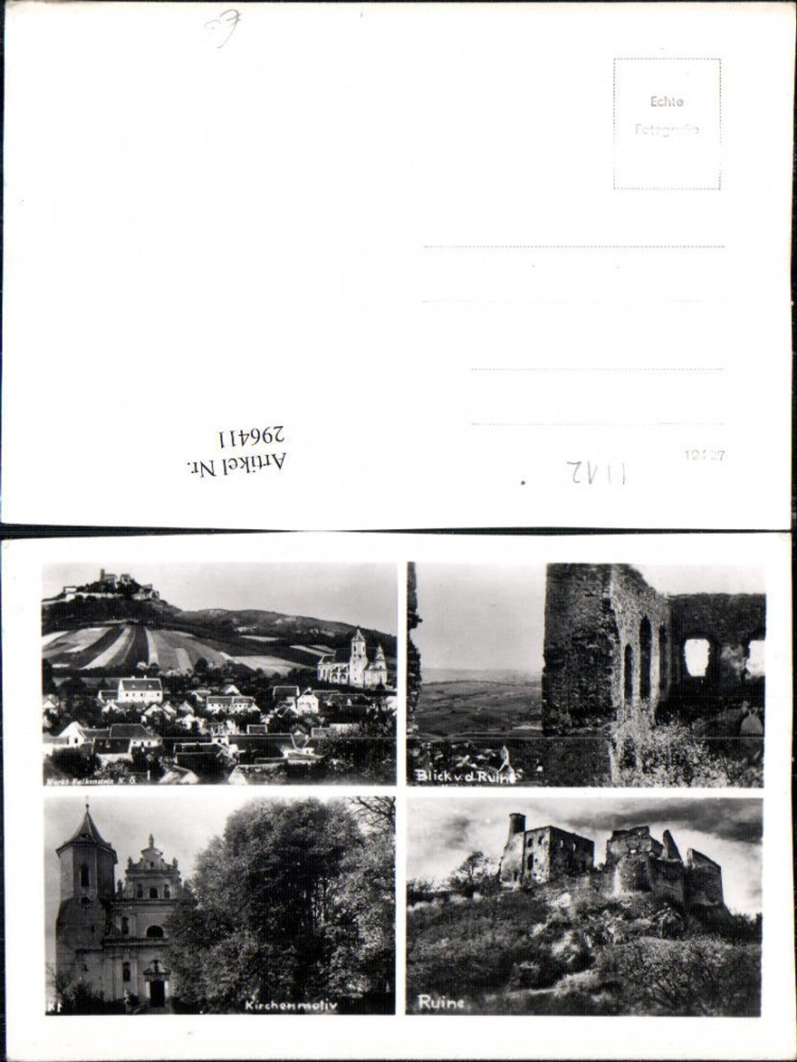 296411,Falkenstein Totale Ruine Kirche Mehrbildkarte