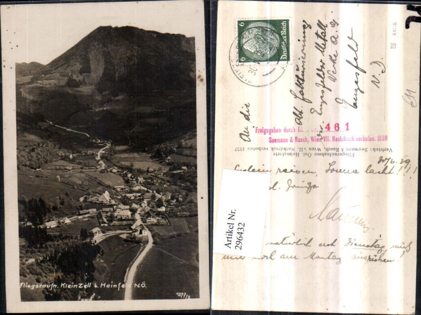 296432,Kleinzell b. Hainfeld Totale Fliegeraufnahme