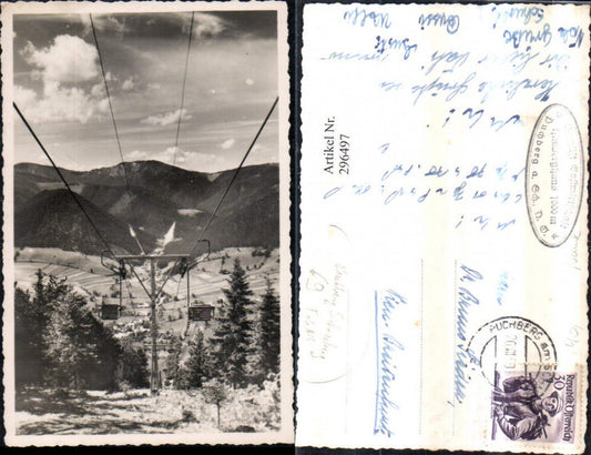 296497,Foto AK Puchberg am Schneeberg Sessellift Bergkulisse