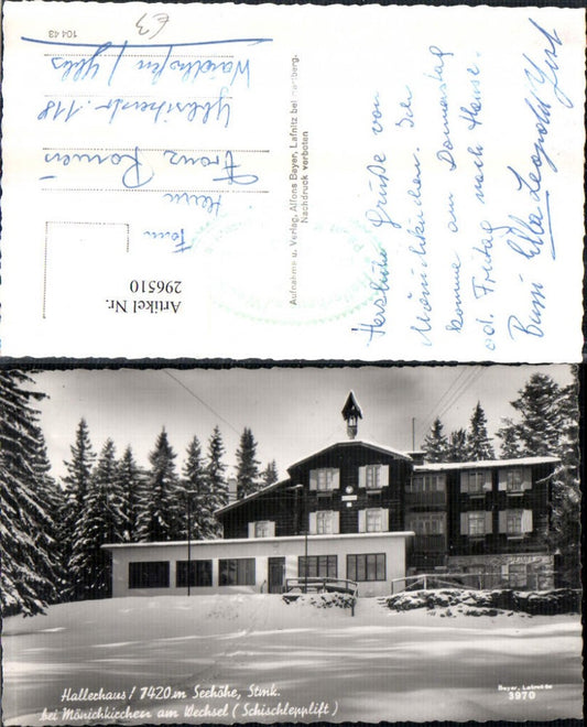 296510,Hallerhaus b. Mönichkirchen am Wechsel Winterbild