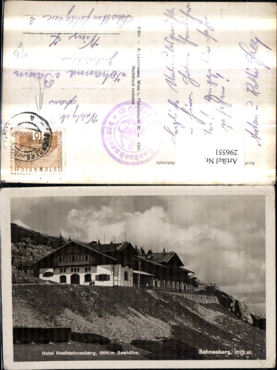 296551,Hotel Hochschneeberg am Schneeberg b. Puchberg