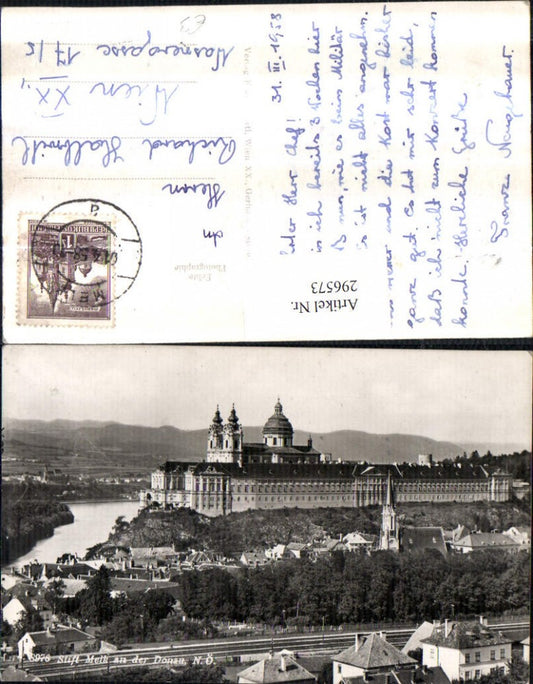 296573,Melk an d. Donau Teilansicht m. Stift